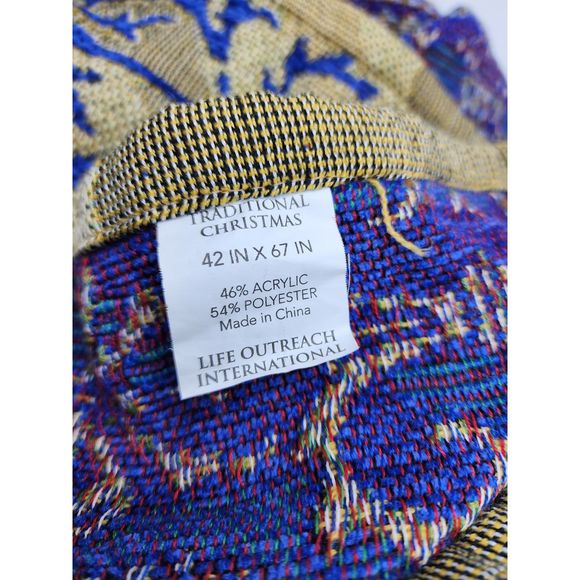 Christmas Throw Blanket Tapestry Christ The King 42x67 - Picture 4 of 5